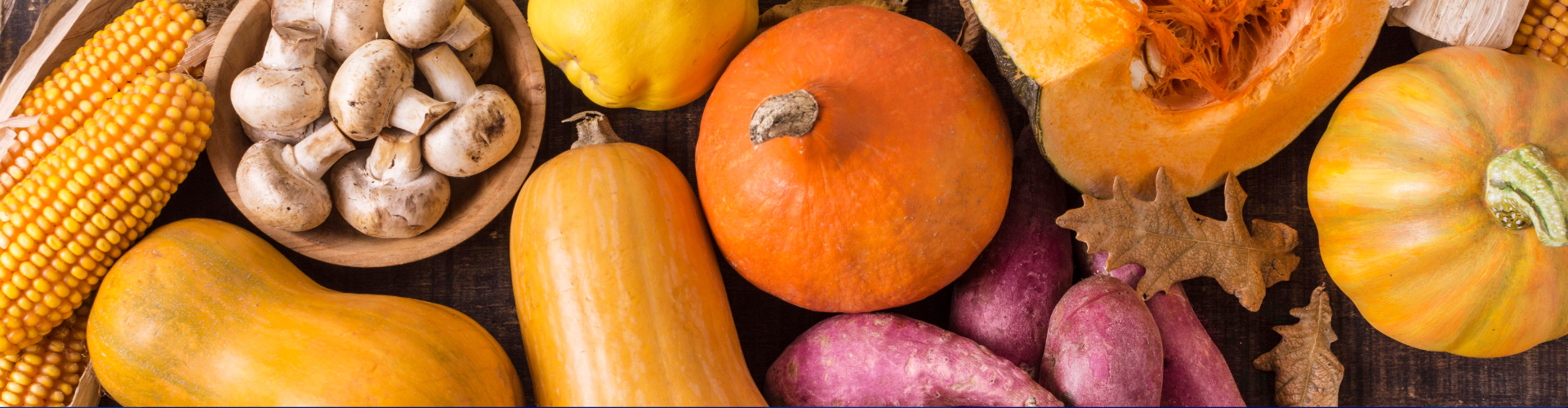 Legumes e frutas do outono