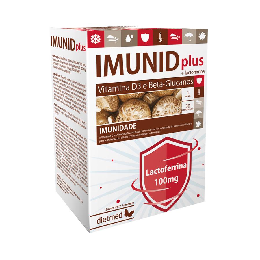 Dietmed Imunid Plus + Lactoferrina 30 Comprimidos - imagem principal