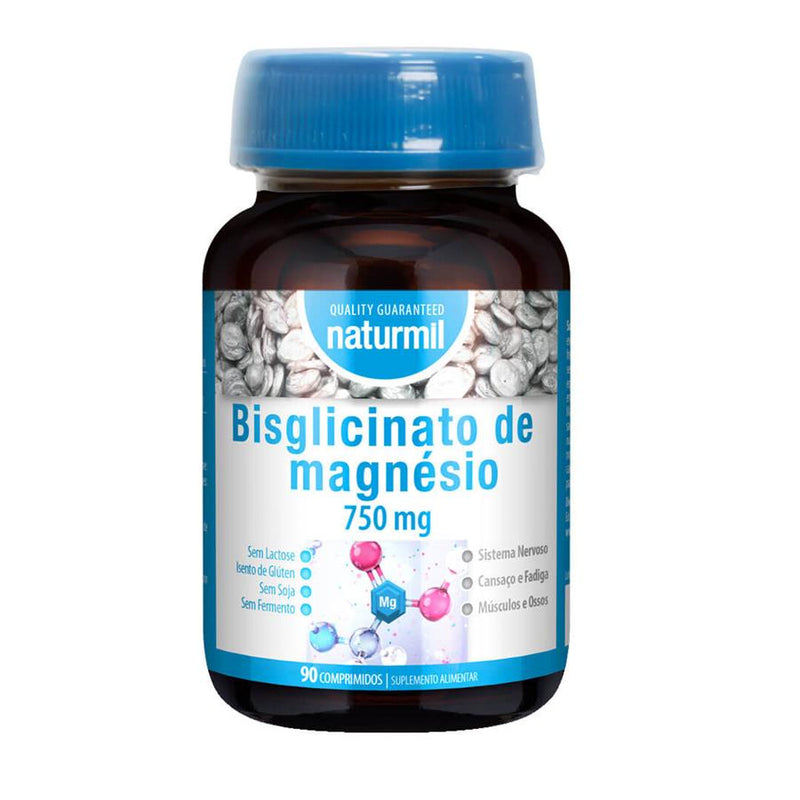 Naturmil Bisglicinato Magnésio 750 mg 90 Comprimidos