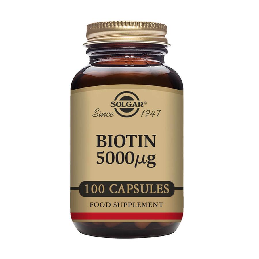 Solgar Biotina 5000mcg 100 cápsulas - imagem principal