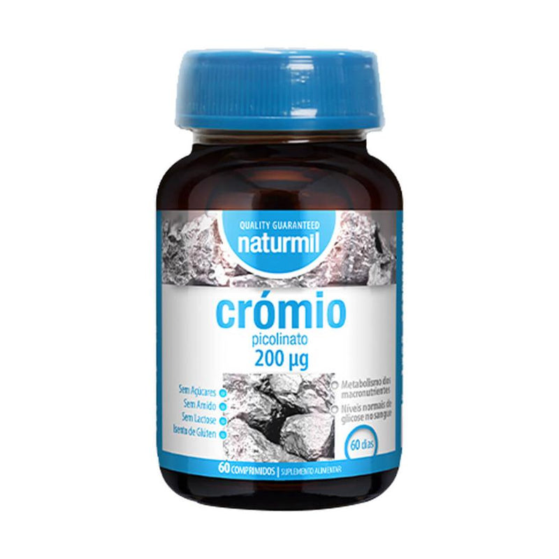 Naturmil Picolinato de Crómio 200 ug 60 Comprimidos
