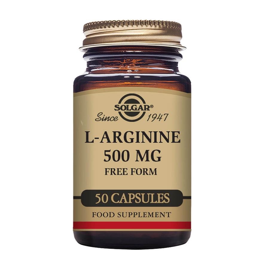 Solgar L-Arginina 500mg 50 Cápsulas - imagem principal