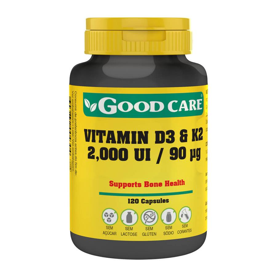 Good Care Vitamin D3 & K2 2000 UI 90 ug 120 cápsulas - imagem principal