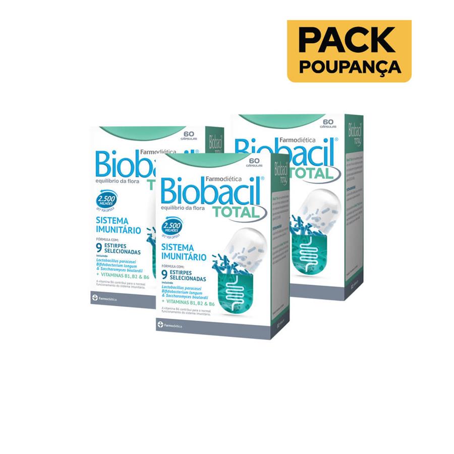 Farmodiética Biobacil Total 60 Cápsulas - Pack de 3 - imagem principal