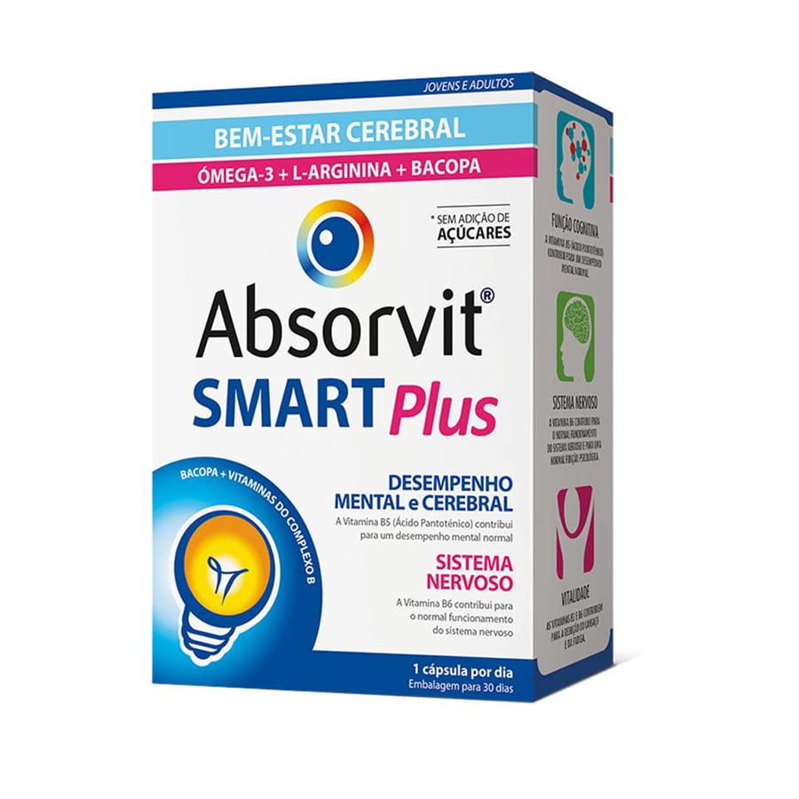 Farmodiética Absorvit Smart Plus 30 Cápsulas - imagem principal