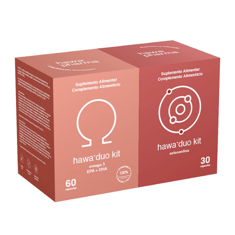Hawa Duo Kit Omega 3 + Astaxantina 60+30 Cápsulas - imagem principal