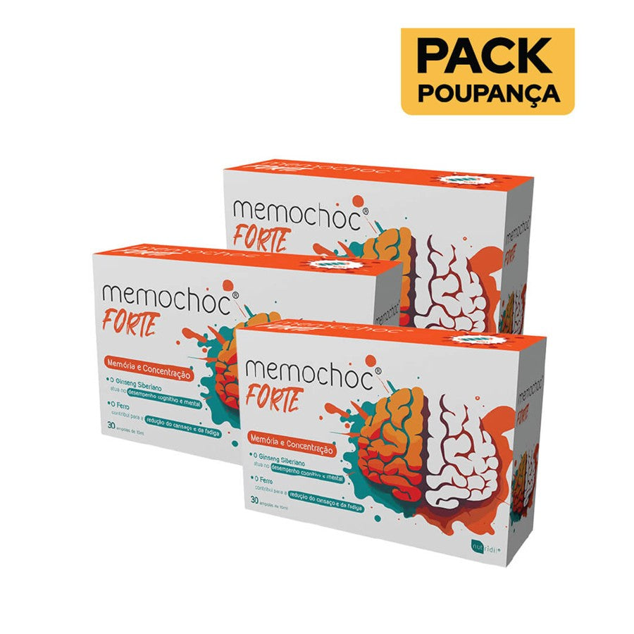 Nutridil Memochocforte 30 ampolas - Pack de 3