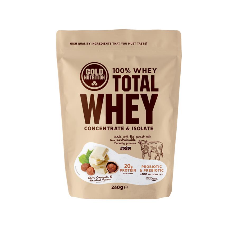 Gold Nutrition Total Whey 260g - White Chocolate Hazelnut - imagem principal
