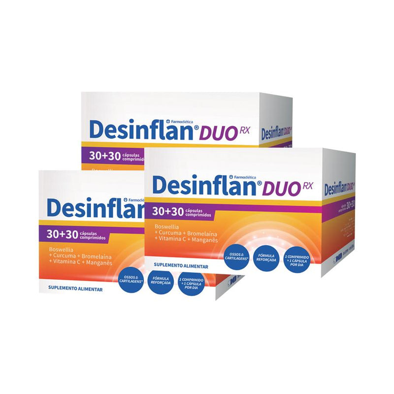 Farmodiética Desinflan Duo Rx 30 Cápsulas + 30 Comprimidos - Pack de 3