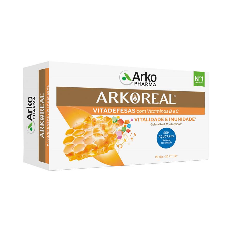 Arkopharma Arkoreal Geleia Real VitaDefesas S/Açucar 20 Amp