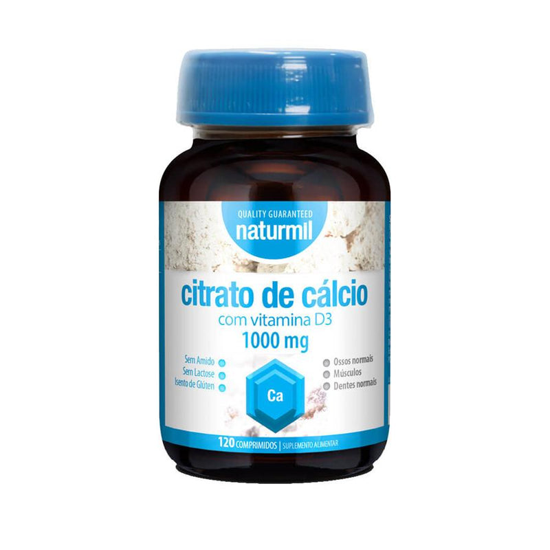 Naturmil Citrato de Cálcio 1000mg 120 Comprimidos