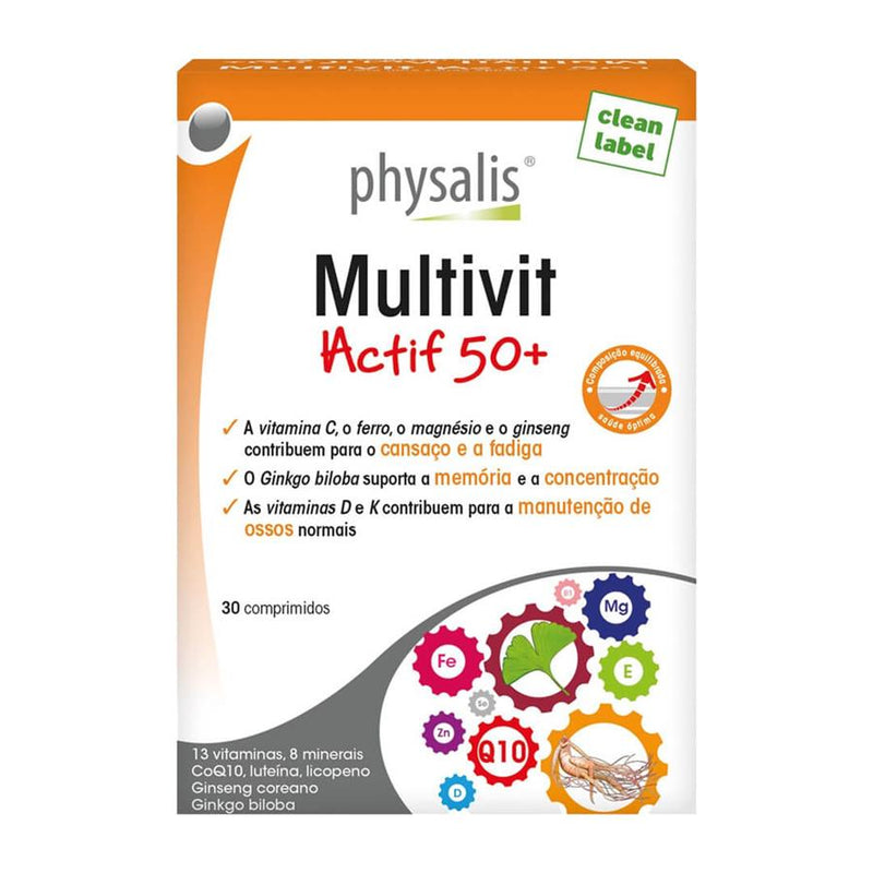 Physalis Multivit Actif 50+ 30 Comprimidos