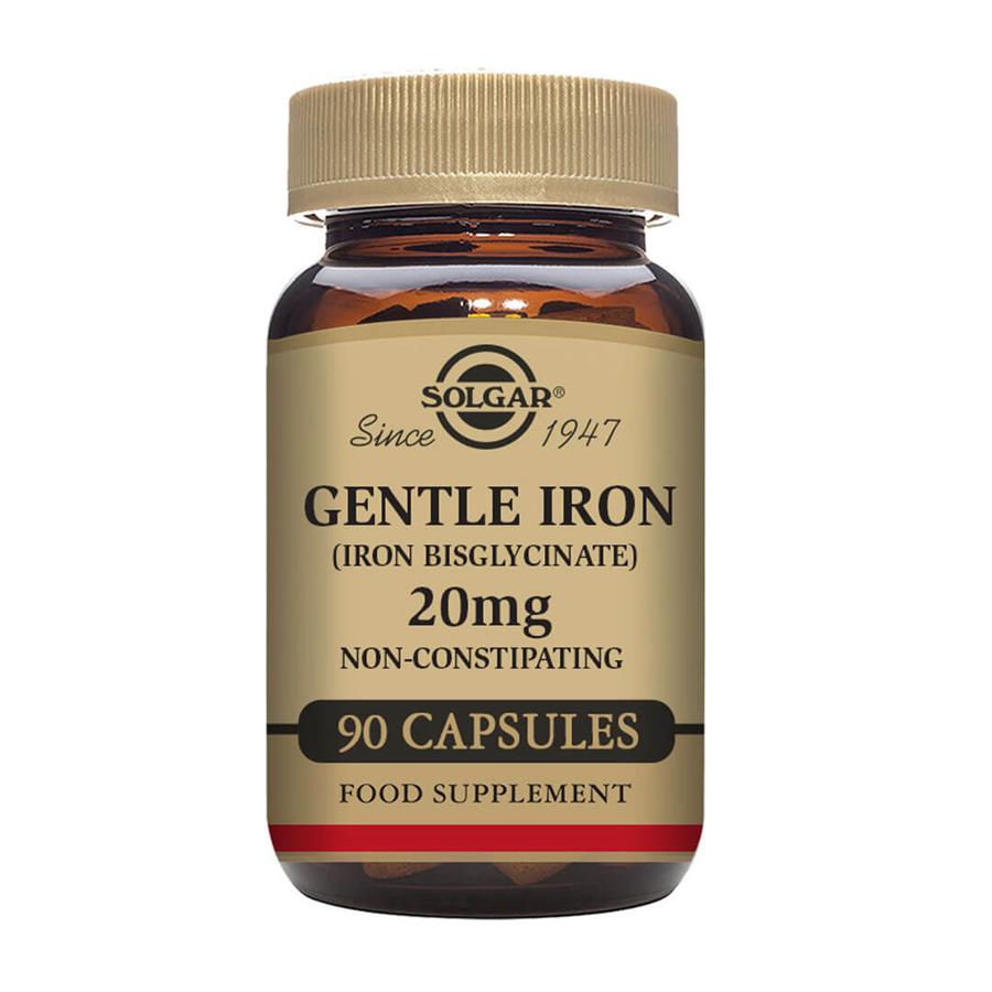 Solgar Gentle Iron Bisglicinato Ferroso 20mg 90 Cápsulas