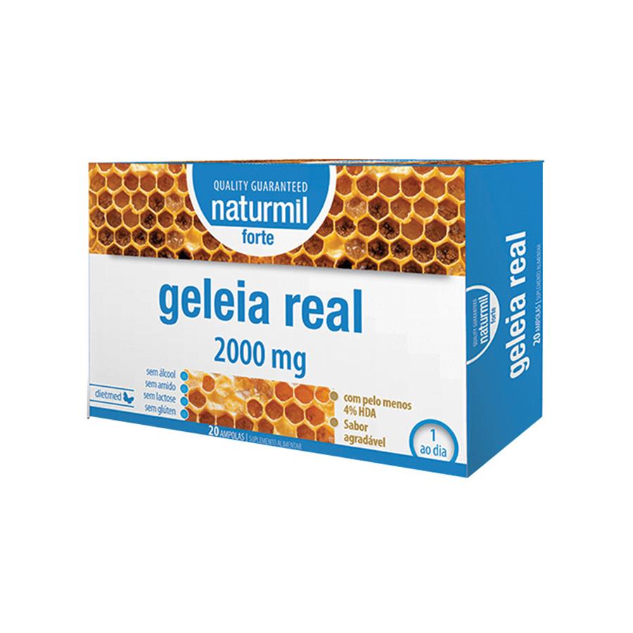 Naturmil Geleia Real Forte 2000mg 20 Ampolas