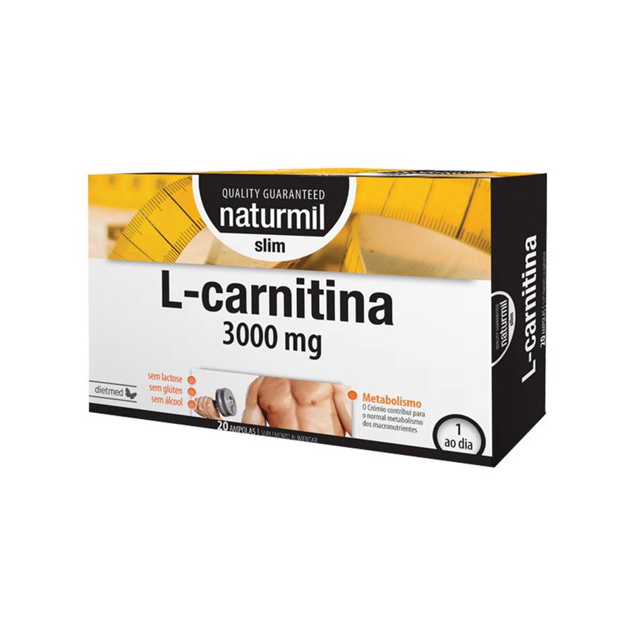 Naturmil L-Carnitina Forte 3000mg 20 Ampolas