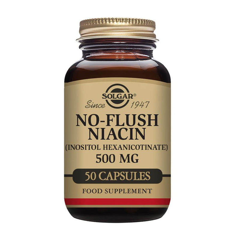 Solgar No-Flush Niacina 500mg 50 Cápsulas