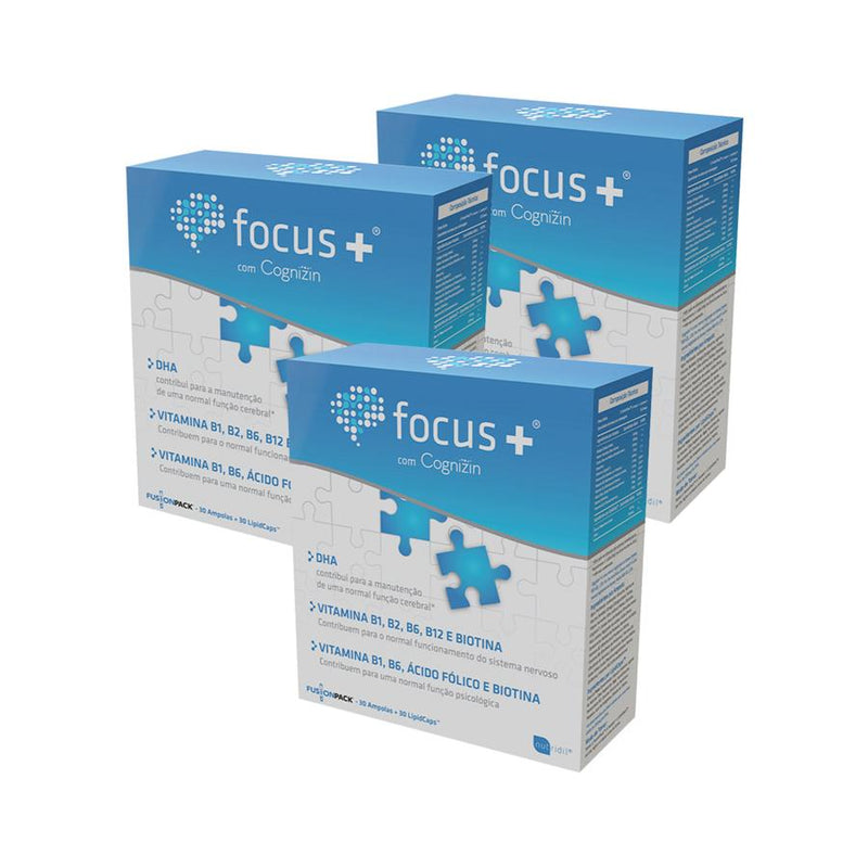 Nutridil Focus 30 ampolas + 30 cápsulas - Pack de 3