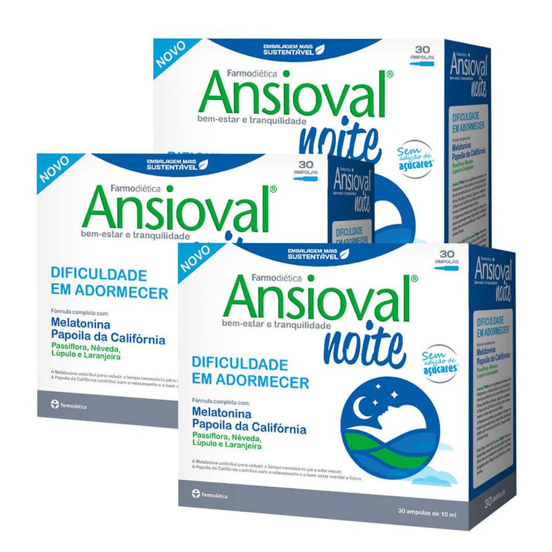Farmodiética Ansioval Noite 30 ampolas - Pack de 3