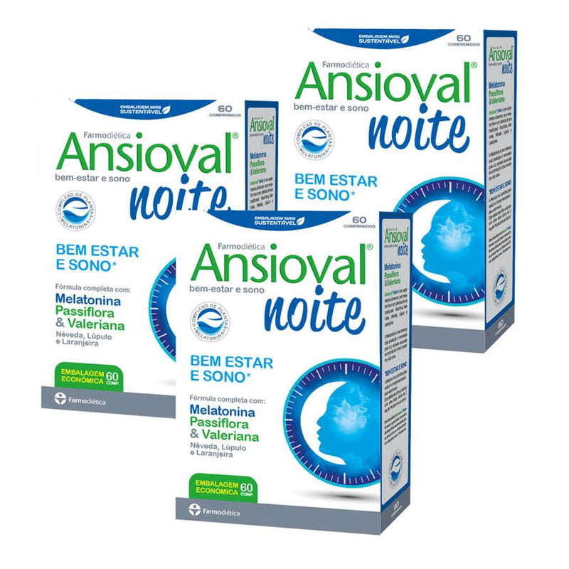 Farmodiética Ansioval Noite 60 Comprimidos - Pack de 3