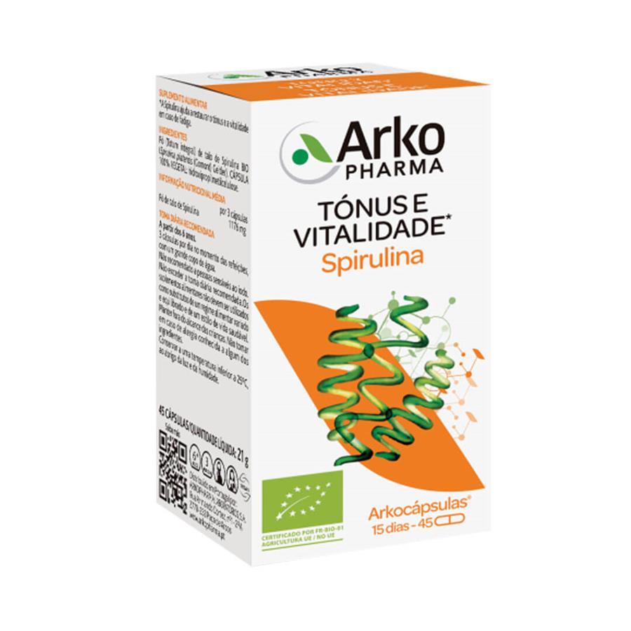 Arkocápsulas Spirulina 45 Cápsulas - imagem principal