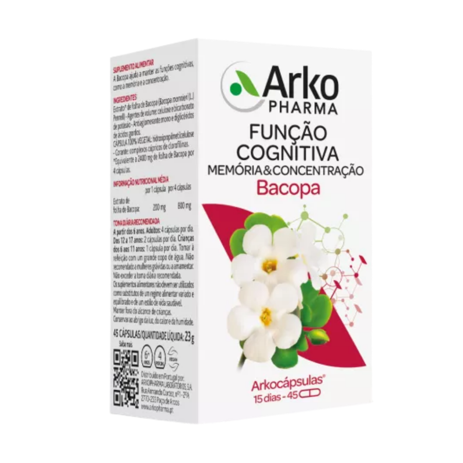 Arkopharma Arkocápsulas Bacopa 45 Cápsulas - imagem principal