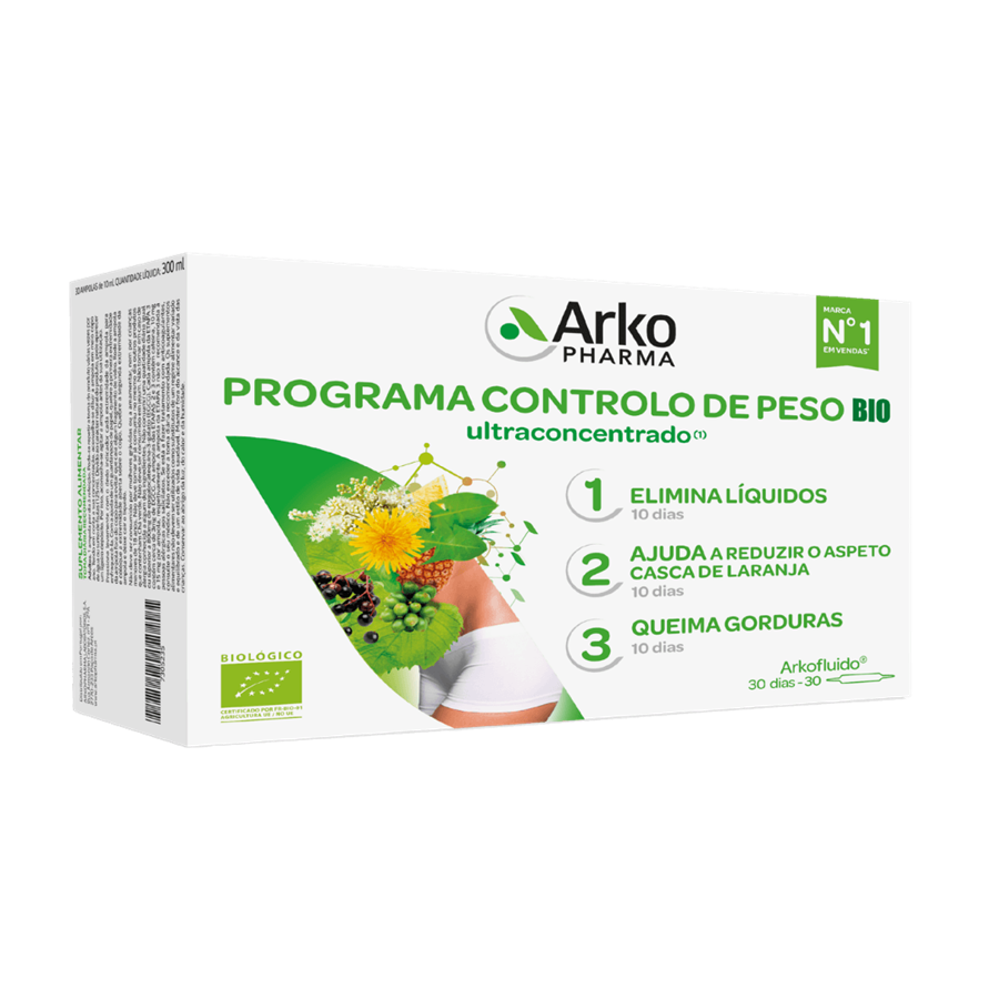 Arkopharma ArkoFluído Prog. Control Peso Bio 30 Ampolas - imagem principal