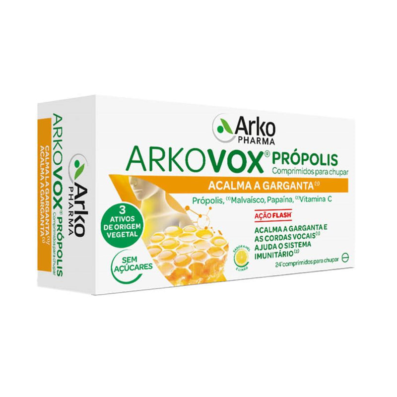 Arkopharma Arkovox Propólis+ Vitamina C Mel e Limão 24 Comp