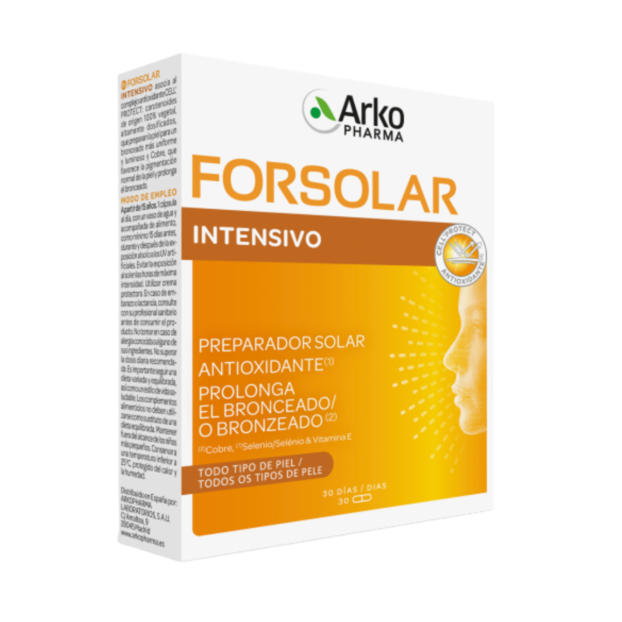 Arkopharma Forsolar Intensivo 30 Cápsulas - imagem principal