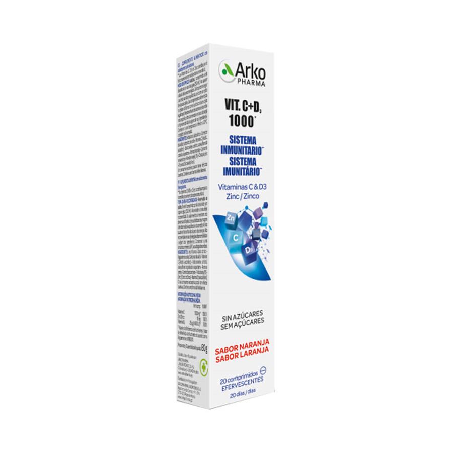 Arkopharma Vitamina C+D+Zinco 20 Comprimidos Efervescentes - imagem principal
