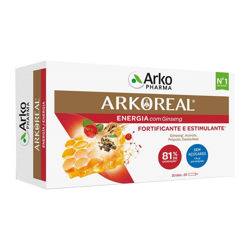 Arkopharma Arkoreal Geleia Real + Ginseng 20 Ampolas