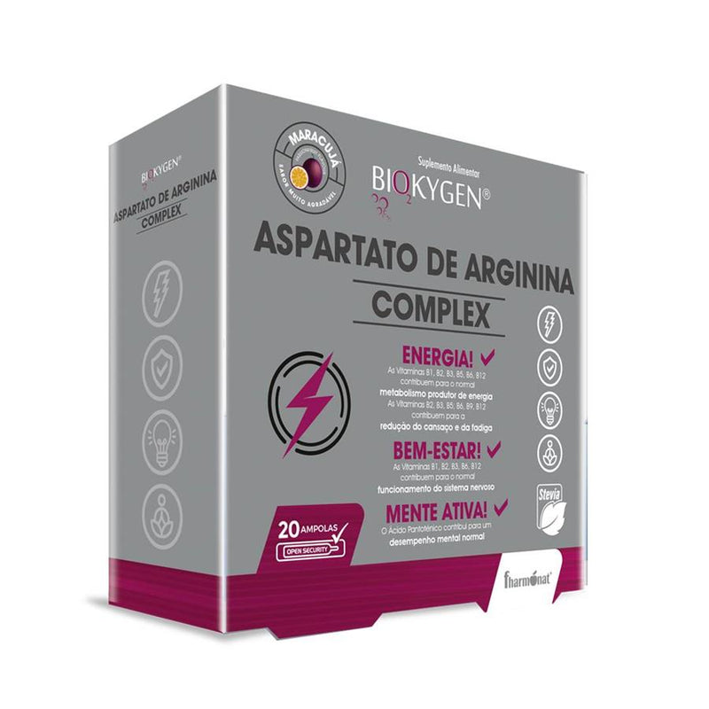 Biokygen Aspartato Arginina Complex Maracuja 20 Ampolas