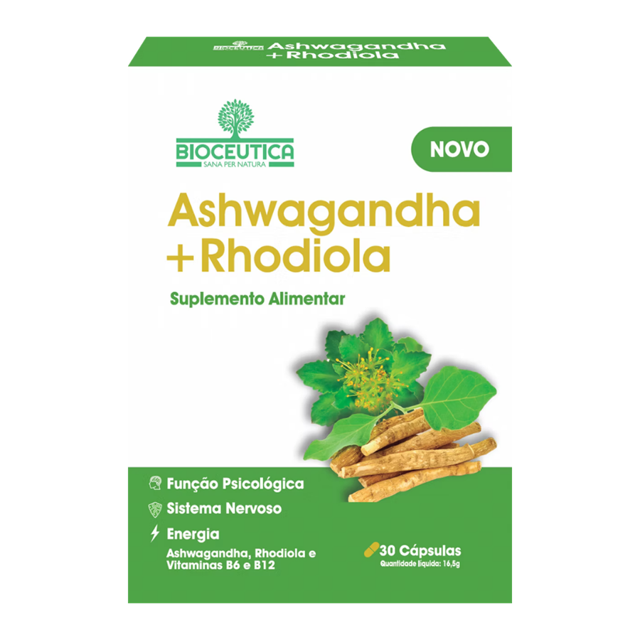 Bioceutica Ashwagandha + Rhodiola 30 Cápsulas Vegetais - imagem principal