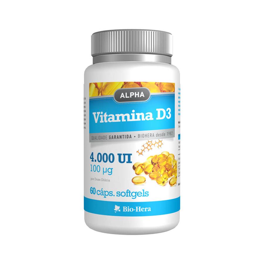 BioHera Alpha Vitamina D3 4000ui 60 Cápsulas - imagem principal