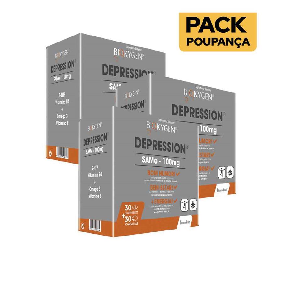 Biokygen Depression Sam-E 30 Comprimidos + 30 Cápsulas - Pack de 3