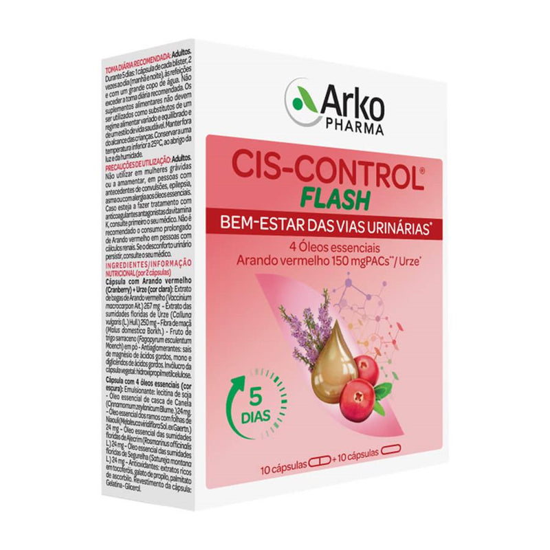 Arkopharma Cis-Control Cranberola Flash 20 Cápsulas