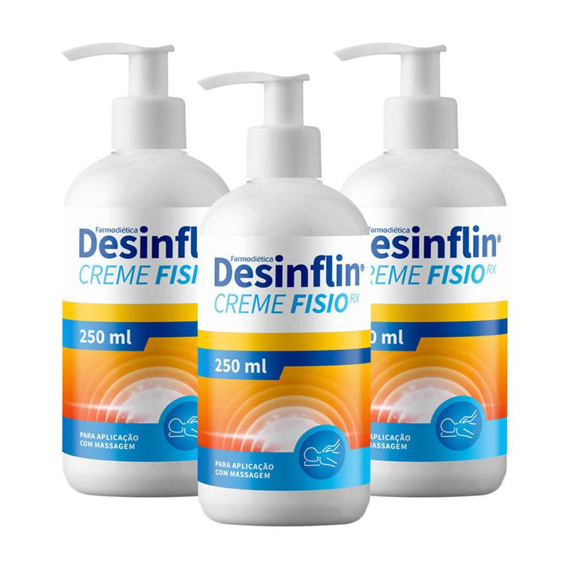 Farmodiética Desinflin Creme Fisio RX 250 ml - Pack de 3