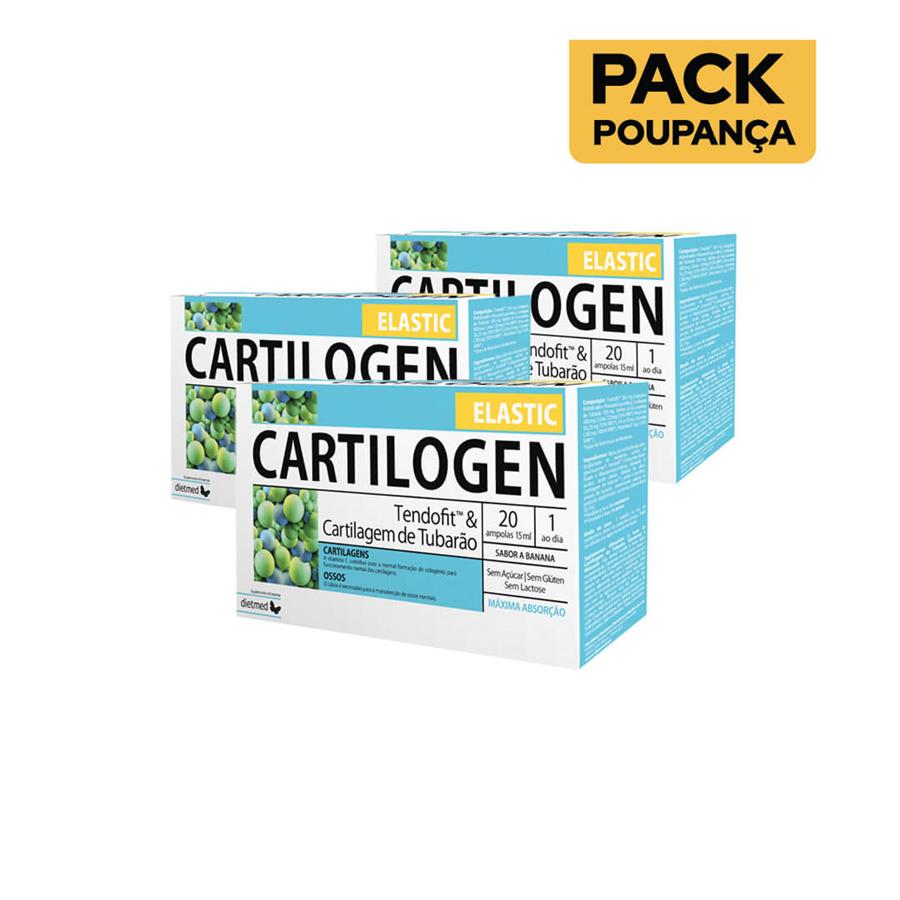 Dietmed Cartilogen Elastic 20 ampolas - Pack de 3