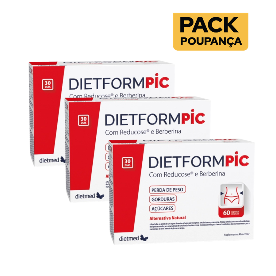 Dietmed Dietform Pic 60 Cápsulas Vegetais - Pack de 3 - imagem principal