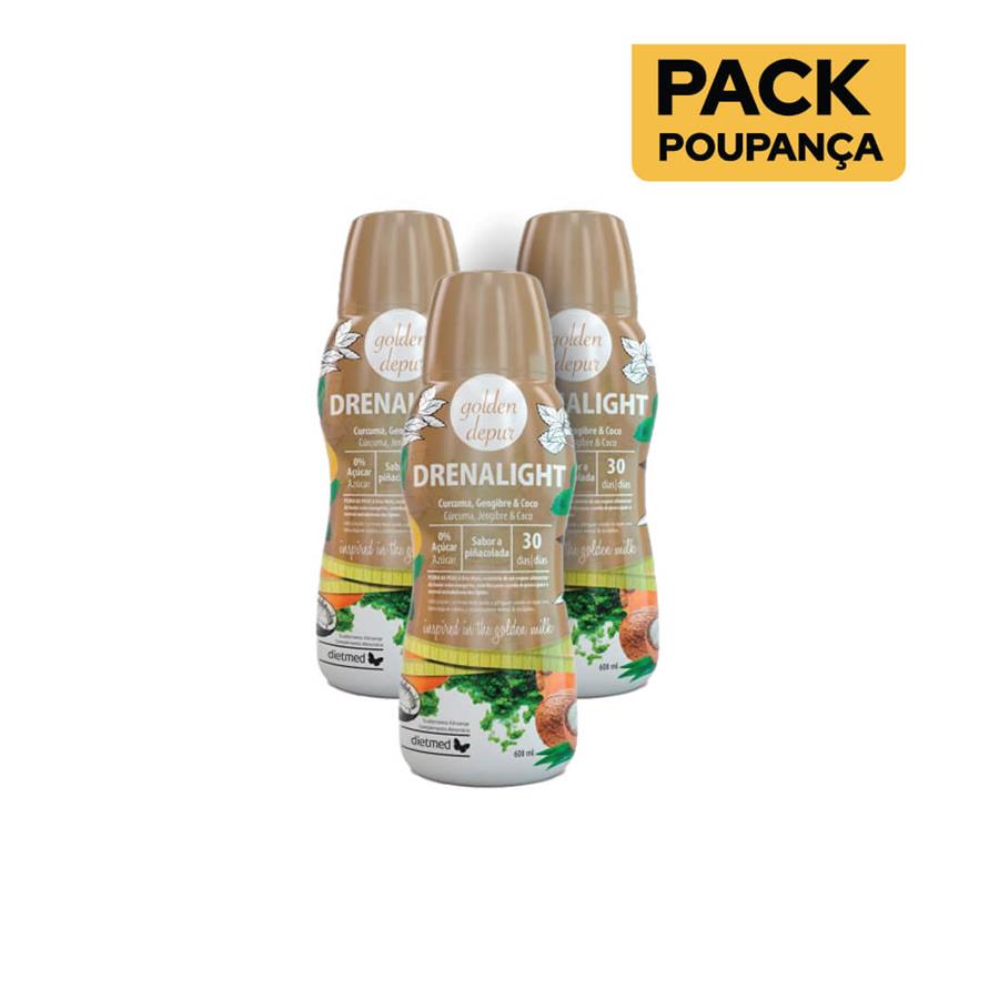 Dietmed Drenalight Golden Depur 600ml - Pack de 3