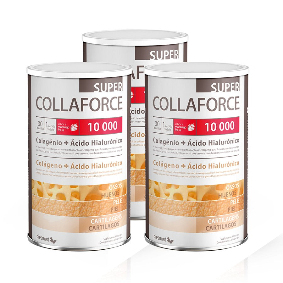 Dietmed Super Collaforce 10.000mg 450g Morango - Pack de 3 - imagem principal