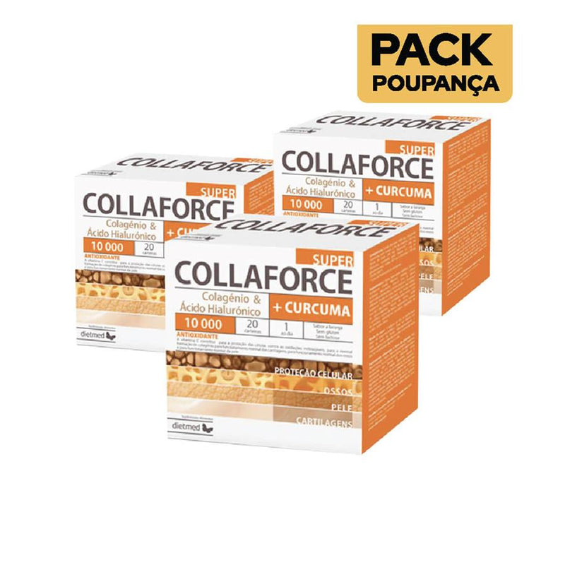 Dietmed Super Collaforce + Curcuma 20 saquetas - Pack de 3