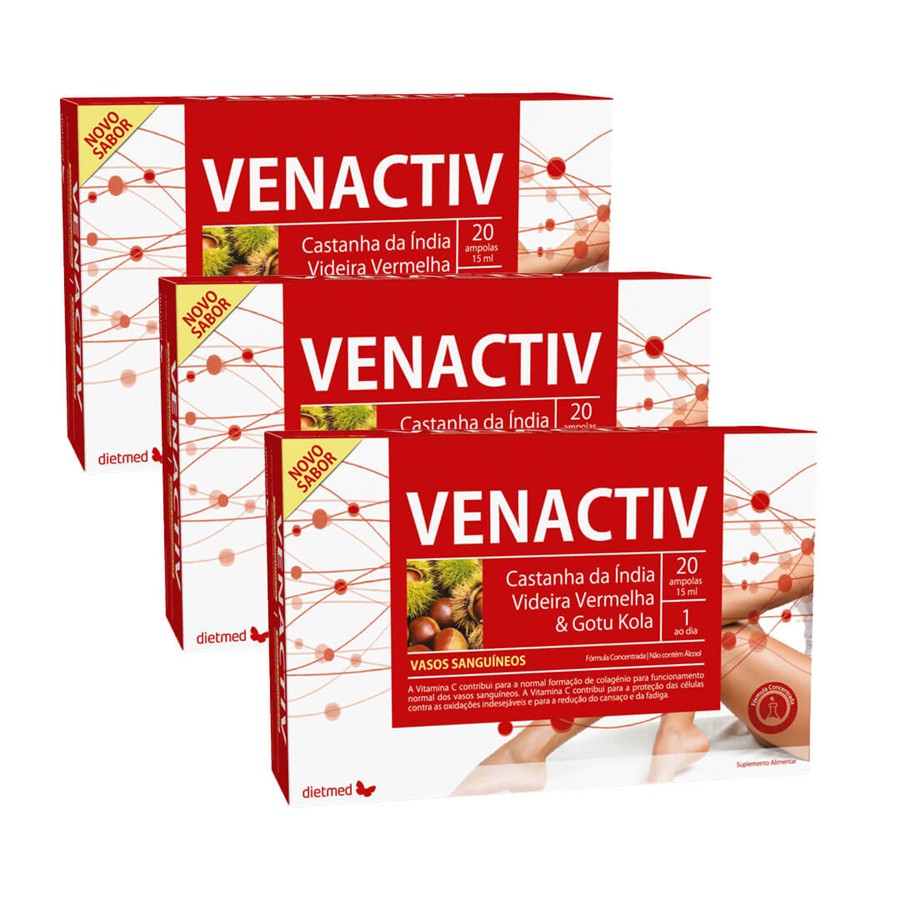 Dietmed Venactiv 20 ampollas - Paquete de 3 - imagem principal