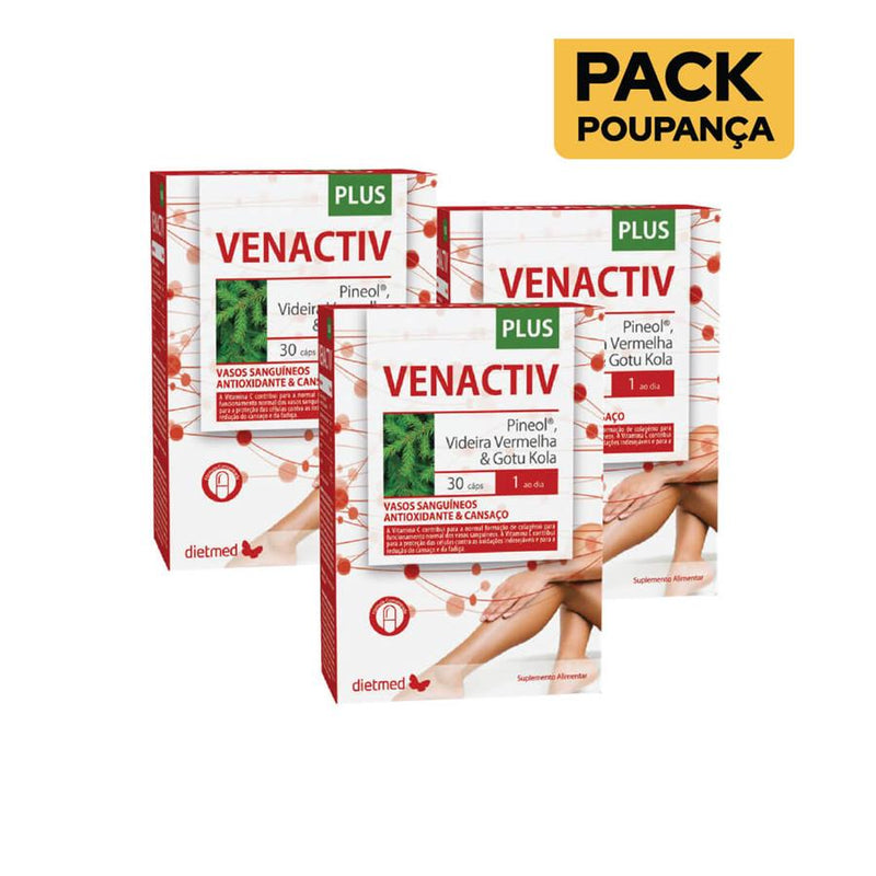 Dietmed Venactiv Plus 30 Cápsulas - Pack de 3