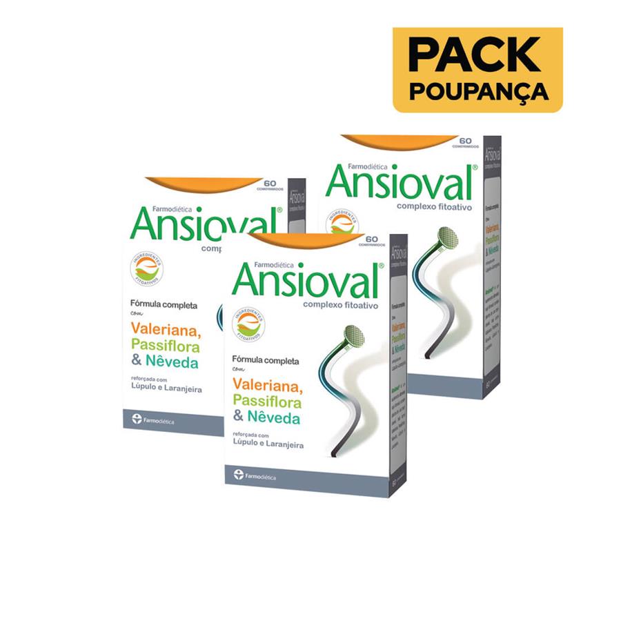 Farmodiética Ansioval 60 comprimidos - Pack de 3
