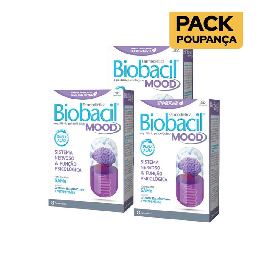 Farmodiética Biobacil Mood 30 Cápsulas - Pack de 3