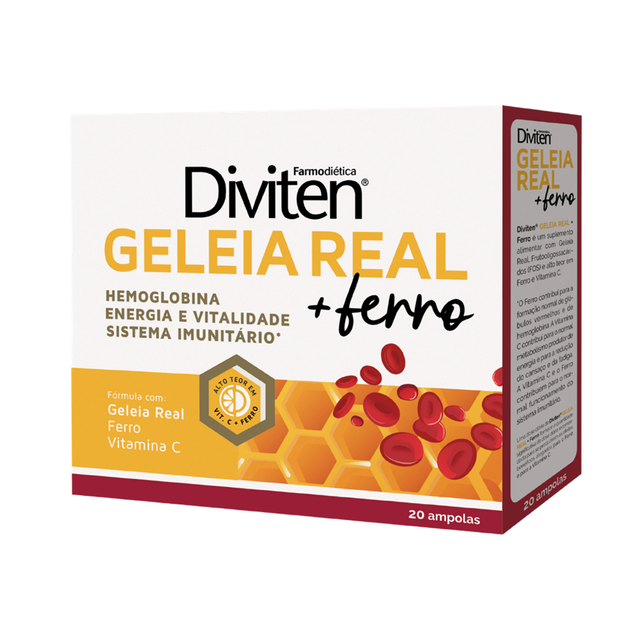 Farmodiética Diviten Royal Jelly + Iron 20 Ampoules - imagem principal