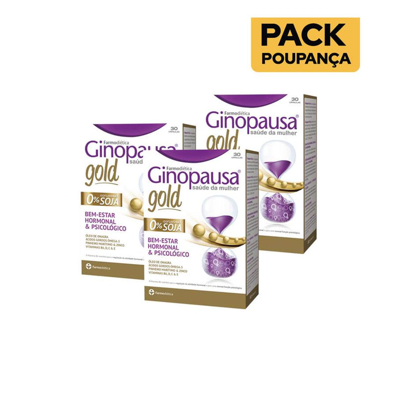 Farmodiética Ginopausa Gold 30 Cápsulas - Pack de 3