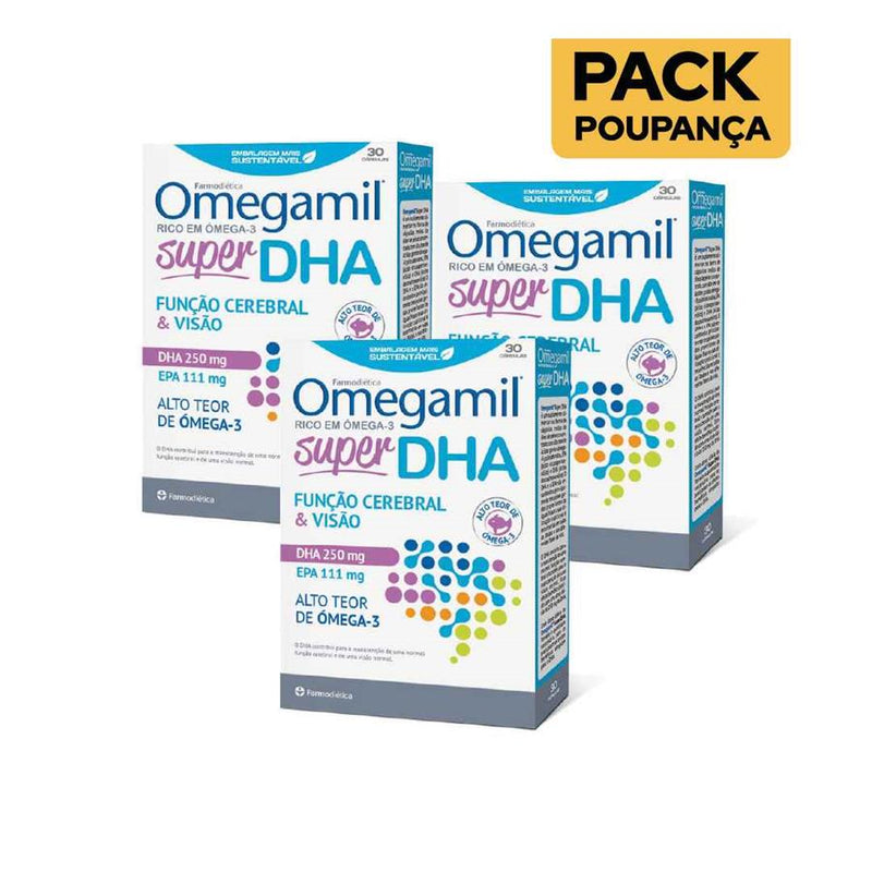 Farmodiética Omegamil Super DHA 30 Cápsulas - Pack de 3