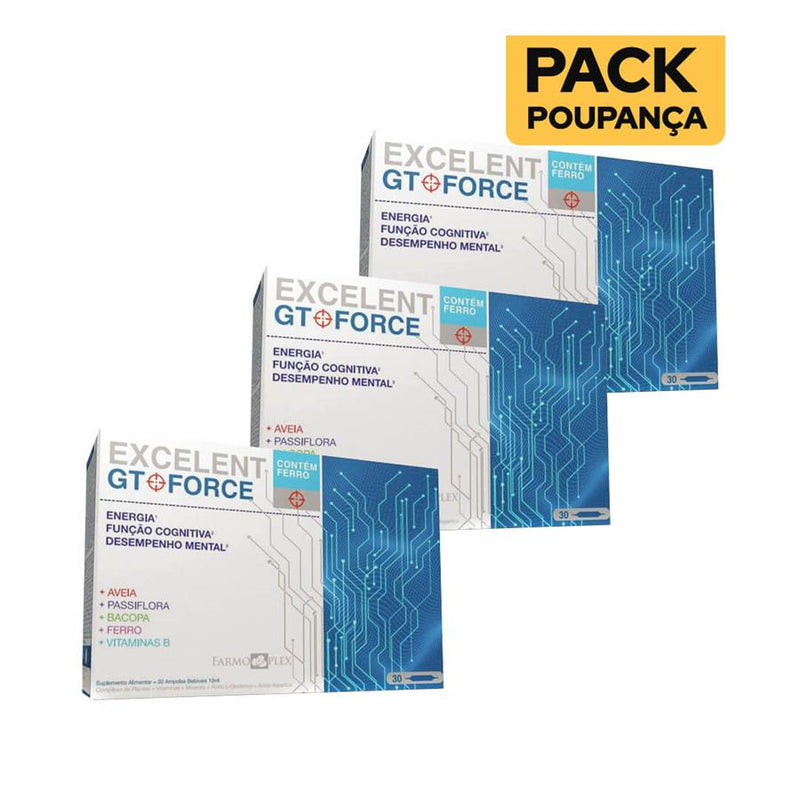 Farmoplex Excelent GT Force 30 Ampolas - Pack de 3