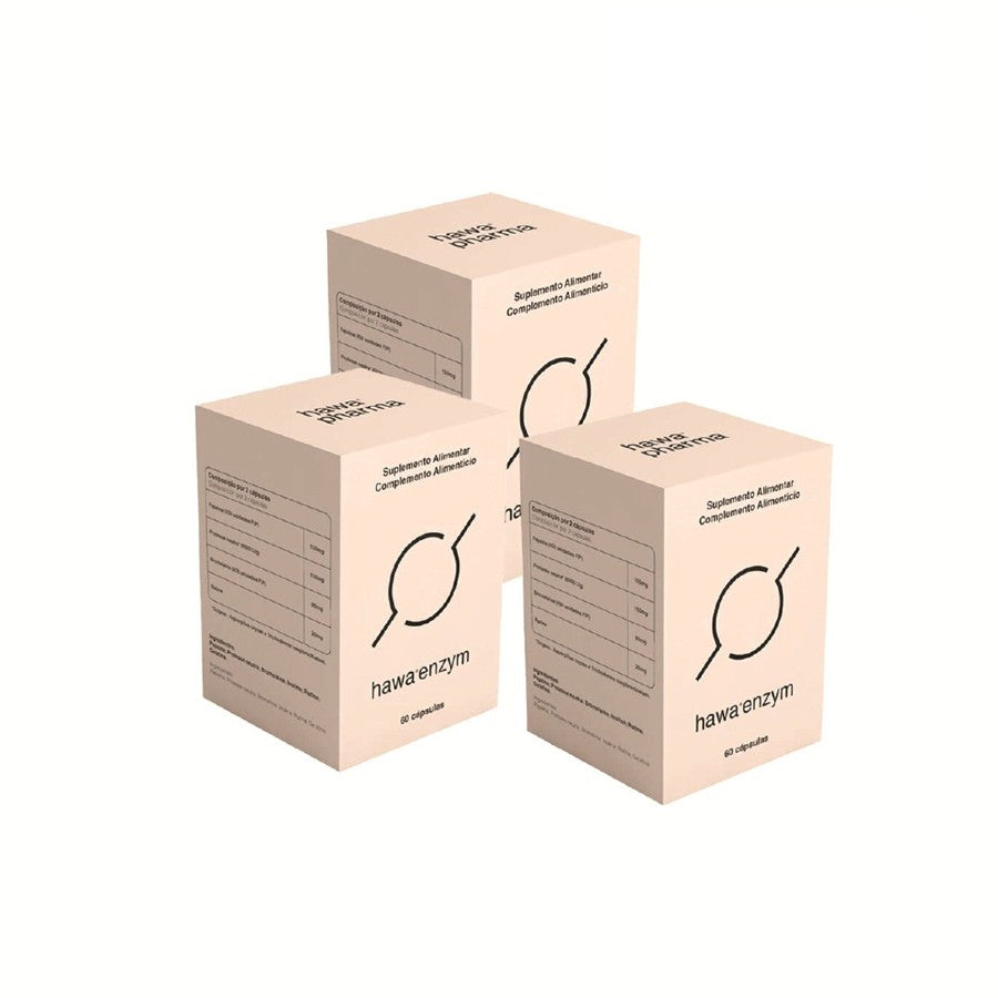 Hawa Enzym 60 Cápsulas - Pack de 3 - imagem principal
